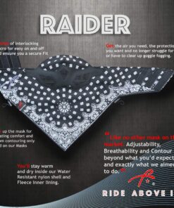 Alternative view of Half Face Mask for Cold Winter Weather. Use This Half Balaclava for Snowboarding, Ski, Motorcycle. (Many Colors) Bandana- Bw