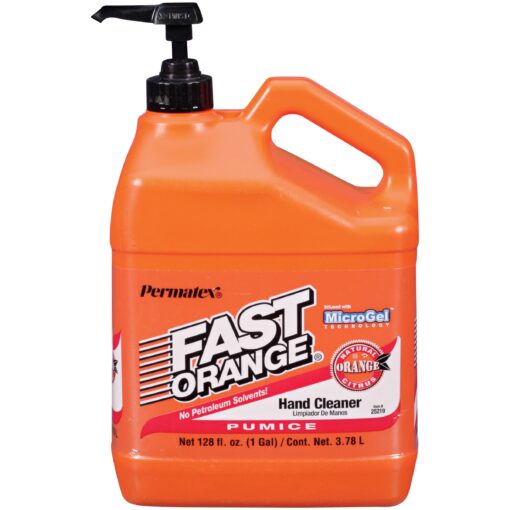 Permatex 25219 Fast Orange Pumice Lotion Hand Cleaner with Pump, 1 Gallon 128 Fl Oz (Pack of 1)