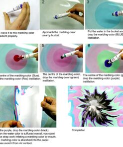 New Water Marbling Paint 12 Colors Tube Set / 12ml Marble kit 18 81JOiKKaQpL