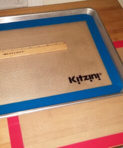 Kitzini Silicone Baking Mat Set. Non-Stick Silicone Mats for Baking. 2 Half Baking Sheets. BPA Free. Professional Grade Silicone Baking Sheet. Silicone Baking Mats for Cookies, Macarons & Pastry 34 81JOmo 5q8L