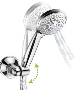 HotelSpa Universal Angle-Adjustable Hand Shower Wall Bracket for Easy Reach/Perfect Angle Fits ANY SHOWER! Patented Push-Lock provides Superior Suction Power. Self-Adhesive Slide-in Holder included 13 81JQcSbQqtL