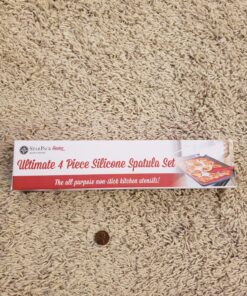 StarPack Home Basics Silicone Spatula Set (2 Small, 2 Large) - Rubber Spatulas Silicone Heat Resistant to 480°F - Hygenic One Piece Design, Non Stick Kitchen Spatula Set (Teal Blue) Basics (Heat Resistant 480°F) Teal Blue 21 81JTOWG4yWL