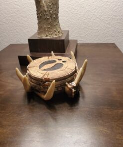 Pine Ridge Deer Antler Drink Coaster Set of 4 Old West Decor - Home Table Beverage Coaster with Holder - Drink Glass Holder with Outdoors Rustic Cabin Theme Deer Antler Coasters 26 81JU7G6aCmL