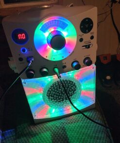 Singing Machine Portable Karaoke Machine for Adults & Kids with Wired Microphone, White - Built-In Speaker, Bluetooth with LED Disco Lights - Karaoke System with CD+G Player & USB Connectivity 23 81JVF2OlfKL