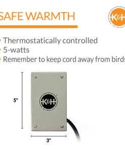 Alternative view of K&H Pet Products Snuggle-Up Bird Warmer - 12 Volt Gray Small 3 X 5 Inches - Small/Medium (3" x 5")