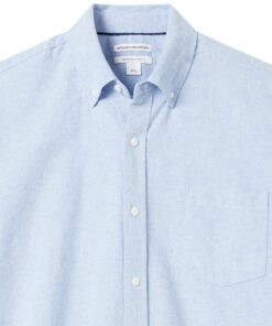 Amazon Essentials Men's Regular-Fit Short-Sleeve Pocket Oxford Shirt XX-Large Blue 16 81JW7h8r8YL