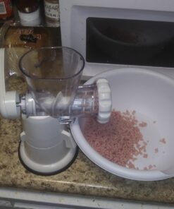 Gideon Hand Crank Manual Meat Grinder Heavy Duty Stainless Steel Blades with Powerful Suction Base Effortlessly Grind Meat, Vegetables, Garlic, Fruits, etc. 65 81JWKYuGBL