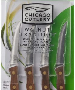 Alternative view of Chicago Cutlery B144 4pc Walnut Tradition Steak Knife Set