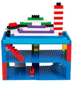 SCS Direct Brick Building Blocks Green Baseplates - 5"x5" (10pcs) Dual Connectivity for Stacking - Compatible with & Tight fit with All Major Building Blocks Brands - Great for Activity Tables 15 81JXV7M3MgL