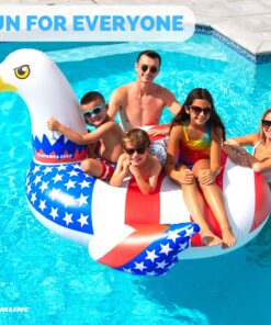 Alternative view of SWIMLINE Original Giant Ride On Inflatable Pool Float Lounge Series | Floaties W/Stable Legs Wings Large Rideable Blow Up Summer Beach Swimming Party Big Raft Tube Decoration Tan Toys for Kids Adults Americana Eagle