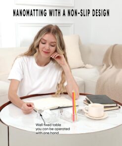 2-Piece Acrylic Tape Dispenser Desk Set - Durable, Stylish, and Versatile for Home, Office, or School - Fits Standard, Large, and Extra Large Tape Rolls - Desktop Convenience for Easy Organizing transparent 30 81JYGs6465L