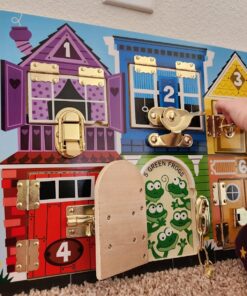 Melissa & Doug Latches Wooden Activity Board Standard Packaging 36 81JZXhaW55L 1