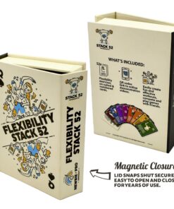 Stack 52 Flexibility Exercise Cards. Learn Static and Dynamic Stretches. Video Instructions Included. Perfect for Workout Warm Ups and Cooling Down. Increase Joint Range of Motion. (Updated Deck) Updated Deck 9 81Jadt5g3AL
