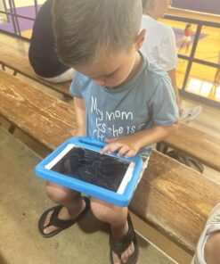 SUPLIK iPad Mini 5/4/3/2/1 Case for Kids, Durable Shockproof Protective Handle Bumper Stand Cover with 2*Screen Protectors for 7.9 inch Apple iPad Mini 5th/4th/3rd/2nd/1st Generation, Blue 31 81Jb03CajL