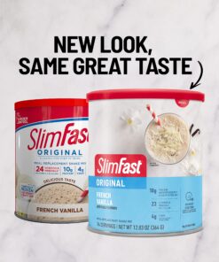 SlimFast Original Meal Replacement Powder, French Vanilla, Shake Mix, 10g of Protein, 14 Servings (Pack of 3) (Packaging May Vary) 14 Servings (Pack of 3) 18 81Jb3LKDI9L