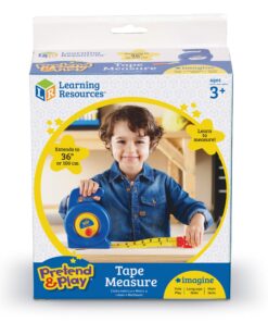 Learning Resources Pretend Play 3" Long Tape Measure - Ages 3+ Kids Measuring Tape, Measuring Tape Retractable, Educational Toys for Kids Tape Measure, 3 Feet 34 81JbA2rXt L