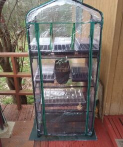 Gardman R687 4-Tier Mini Greenhouse, 27" Long x 18" Wide x 63" High,Black 44 81Jc4Ts1RdL