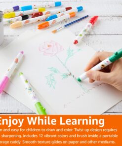 Amazon Basics Twistable Gel Crayons, Washable, 12 Count, Assorted Colors 17 81JetXvMUsL