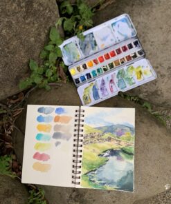 Strathmore 460-55 400 Series Visual Watercolor Journal, 140 LB Cold Press, 5.5"x8", 22 Sheets , White 5.5x8.5 Watercolor 140LB 36 81JfKv5xTEL