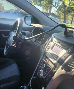 1Zero Solid Car Truck Phone Mount Holder with 14-Inch Gooseneck Long Arm, Windshield Window Mobile Holders w/Industrial-Strength Suction Cup, Anti-Shake Stabilizer Compatible All Cell Phones iPhone Black Mirror Surface with Silver Ring 43 81JfLvZoAkL