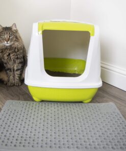 Petlinks Purr-fect Paws Multipurpose Cat Litter Mat - Gray, Medium,(Pack of 1) 32 81Jgq46FkFL