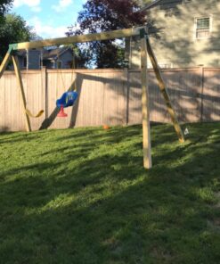 Jungle Gym Kingdom Swing Set Hangers - 2 Heavy Duty Brackets with Locking Snap Hooks for Porch, Patio, Playground - Indoor/Outdoor Hardware & Accessories 2 pack hangers 38 81JhU4zlbOL