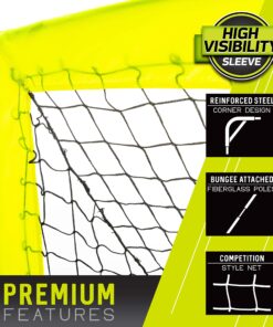 Franklin Sports Blackhawk Soccer Goal - Pop Up Backyard Soccer Nets - Foldable Indoor + Outdoor Soccer Goals - Portable Adult + Kids Soccer Goal 4' x 3' Optic Yellow 29 81Jhv8SJIML
