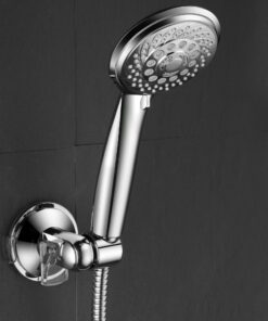HotelSpa Universal Angle-Adjustable Hand Shower Wall Bracket for Easy Reach/Perfect Angle Fits ANY SHOWER! Patented Push-Lock provides Superior Suction Power. Self-Adhesive Slide-in Holder included 16 81JkMHT67yL