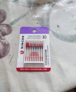SINGER 04808 Titanium Universal Regular Point Machine Needles Woven Fabric, Assorted Sizes, 10-Count 80/11, 90/14, 100/16 10.0 27 81JkOEGblyL