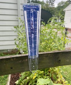 AcuRite 5" Capacity Easy-to-Read Magnifying Acrylic, Blue (00850A3) Rain Gauge 33 81JlCiXRugL