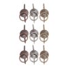 Tim Holtz Idea-ology Ring Fasteners, 9 Brad Fasteners with Fluted Tops and Attached Jump Rings, Nickel, Brass, Copper, Craft Embellishments, TH93060 5 81JmcAHBTtL