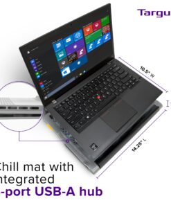 Alternative view of Targus Portable Chill Hub with High Speed Fans Ventilation Prevents Overheating, 4-Port USB Hub, Rubber grips, Cooling Pad for up to 17-Inch Laptop (AWE84US) 17 inch Mat