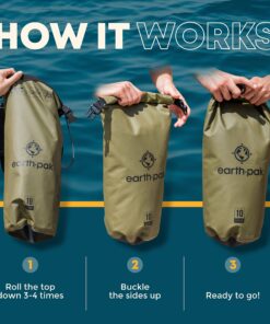 Earth Pak Waterproof Dry Bag - Roll Top Waterproof Backpack Sack Keeps Gear Dry for Kayaking, Beach, Rafting, Boating, Hiking, Camping and Fishing with Waterproof Phone Case 10L Blue 22 81JnbWhEwlL