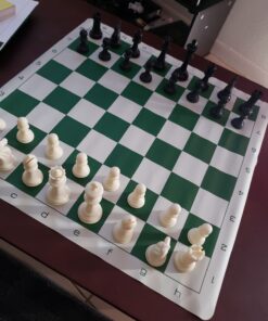 WE Games Best Value Tournament Chess Set - Staunton Chess Pieces and Green Roll-Up Vinyl Chess Board 1 44 81JnryvGLGL