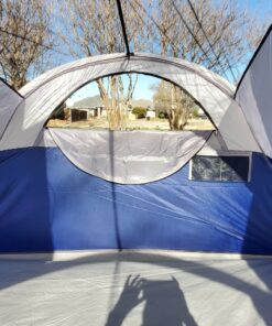 CAMPROS CP Tent 8 Person Camping Tents, Weather Resistant Family Tent, 5 Large Mesh Windows, Double Layer, Divided Curtain for Separated Room, Portable with Carry Bag Blue 47 81JoCTtX BL