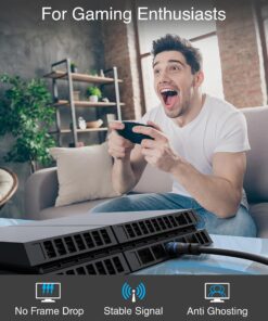 BlueRigger 8K HDMI Cable (10FT - 2 Pack, 8K 60Hz HDR, 4K 120Hz, High Speed 48Gbps with Ethernet, eARC, 3D, HDCP 2.3) - Compatible with PS5, Xbox, Roku, Apple TV, Switch, PC 10FT 10 81JoeU7136L