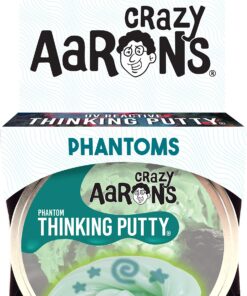 Crazy Aaron's Thinking Putty 4" Tin - Phantoms Foxfire - Glowing Sparkle Glow Putty, Soft Texture - Never Dries Out 17 81Jol9uKbL