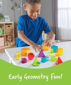 Learning Resources View-Thru Geometric Solids - Geometric Shapes, Back to School Supplies Must Haves, Math Teacher Supplies Helper 14 81JpE75f2HL