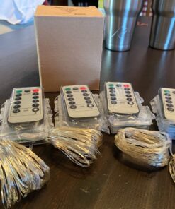 GDEALER 4 Pack 16.4 Feet 50 Led Fairy Lights Battery Operated with Remote Control Timer Waterproof Copper Wire Twinkle String Lights for Bedroom Indoor Outdoor Wedding Dorm Decor Cool White Cool Whtie 38 81JpYwt1A9L