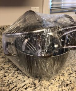 Sam Wrap (R) Stretch Wrap 5" x 1000' Roll with Handle, 80 Gauge Extra Thick Durable Self-Adhering Plastic Wrap for Moving, Packing Wrap Industrial Strength, Clear Plastic Pallet Shrink (2 Pack) 2 Pack 44 81Jqtk4sxYL