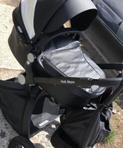 Hot Mom Baby Stroller: Baby Carriage with Adjustable Seat Height Angle and Four-Wheel Shock Absorption,Reversible,High Landscape and Fashional Pram (Black) Black 66 81Jr6HKebXL