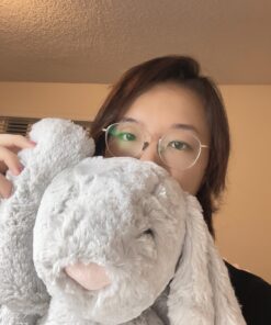 Jellycat Bashful Grey Bunny Stuffed Animal, Huge, 21 inches Huge - 21" 19 81JrPHwEQfL