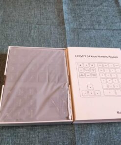 Bluetooth Number Pad, Lekvey Aluminum Rechargeable Wireless Numeric Keypad Slim 34-Keys External Numpad Keyboard Data Entry Compatible for Macbook, MacBook Air/Pro, iMac Windows Laptop Surface Pro etc Bluetooth - Black 41 81JrfFBMCcL