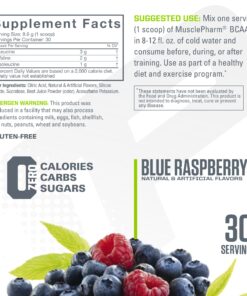 MusclePharm Essentials BCAA, Blue Raspberry - 30 Servings 7 81Js06FkM8L