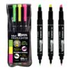 G.T. Luscombe Company, Inc. Zebrite Double Ended Bible Highlighter Set | No Bleed Pigmented Ink | No Fading or Smearing | Double Ended for Highlighting & Underlining | Green, Yellow, Pink (Set of 3) Set of 3 19 81JscwbXrlS 1