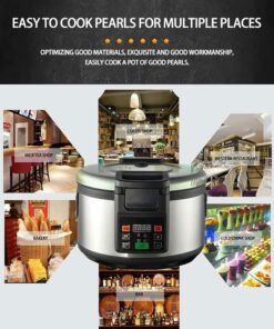 2200W Tapioca Boba Pearl Cooker, Commercial 16L Fully Automatic Pearl Pot With Non-Stick And Touchscreen Design, Sago Cooker For Boba Tea/Bubble Tea 15 81JuF5l3RGL