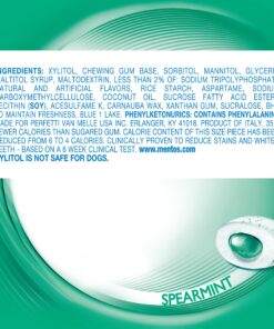 Mentos Pure Fresh Sugar-Free Chewing Gum with Xylitol, Spearmint, 15 Piece Bottle (Bulk Pack of 10) Pocket Bottle 15 Count (Pack of 10) 11 81Jul78MwVL