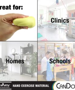 CanDo TheraPutty Standard Hand Exercise Putty For Rehabilitation, Exercises, Hand Therapy, Occupational Therapy, Hand Strengthening, Improve Motor Skills, Stress Relief, Yellow: X-Soft, 50 lb 6 81JwTVmTD1L 1
