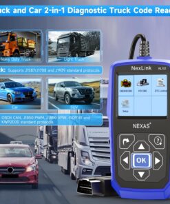 NEXAS NL102 Pro Heavy Duty Truck Scanner Enhanced Full System Diesel Diagnostic Scan Tool for Cummins Detroit Freightliner International Paccar Check Engine for HD Truck & Car 2-in-1 Code Reader NL102 truck scanner 14 81JxGDGu7L