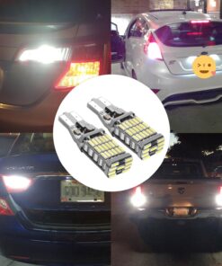 RAYHOO 1000 lumens Extremely Bright 921 912 LED Backup Light Bulbs Canbus Error Free T15 906 W16W socket 45pcs AK-4014 Chipsets, Only For Backup Reverse Lights, Xenon White 6000K, 2pcs 37 81JxY6HFIL